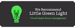We recommend Little Green Light for donor management